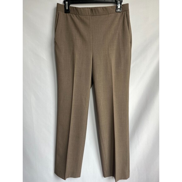 Drapers and Damons Brown Pull On Trousers Pants Size S Bi Stretch Minimalist - Picture 1 of 8